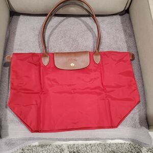 EUC Longchamp Red Tote Bag
